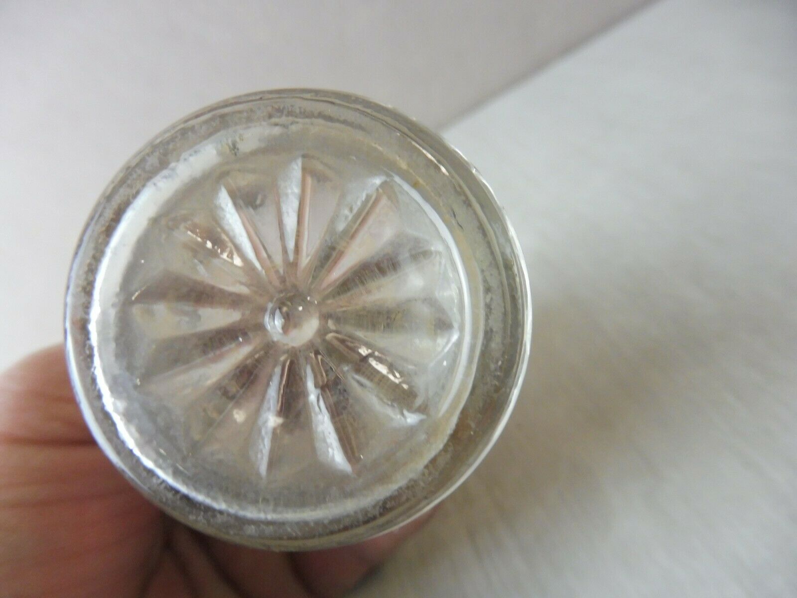 Old carafon bottle, concentrated extract / perfume, A. Bourjois, molded glass