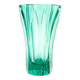Art Deco vase, turquoise crystal, designed by R. Hlousek, Moser, Czechoslovakia, 1930s