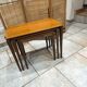 Vintage Scandinavian nesting coffee table in solid teak