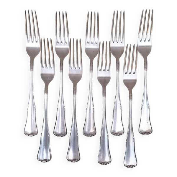 Lot de petites fourchettes en métal argenté