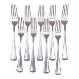 Set of small silver-plated metal forks
