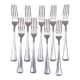Set of small silver-plated metal forks