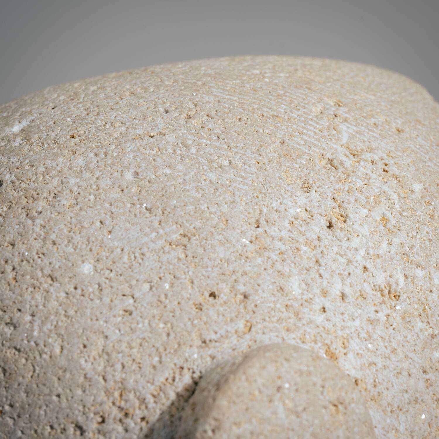 Modernist sculpted male bust in sandstone