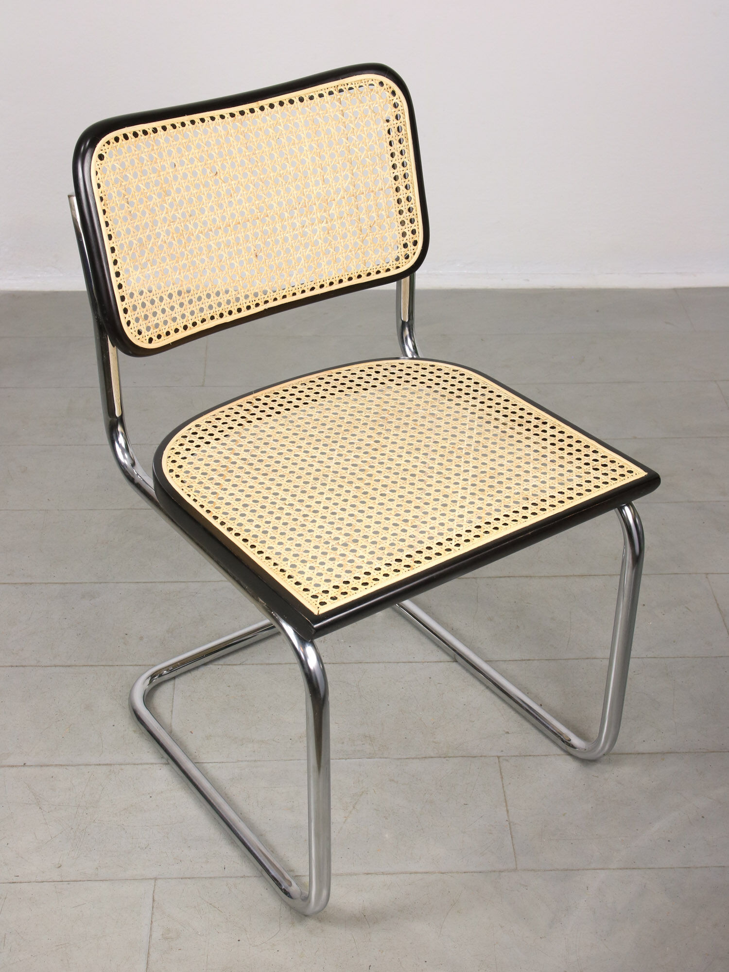 Vintage black B32 Cesca chair by Marcel Breuer, 80s