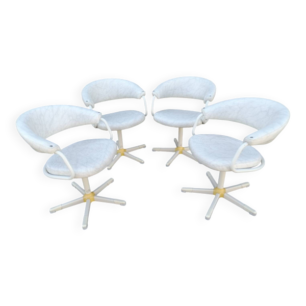 Suite de fauteuils de barbier vintage