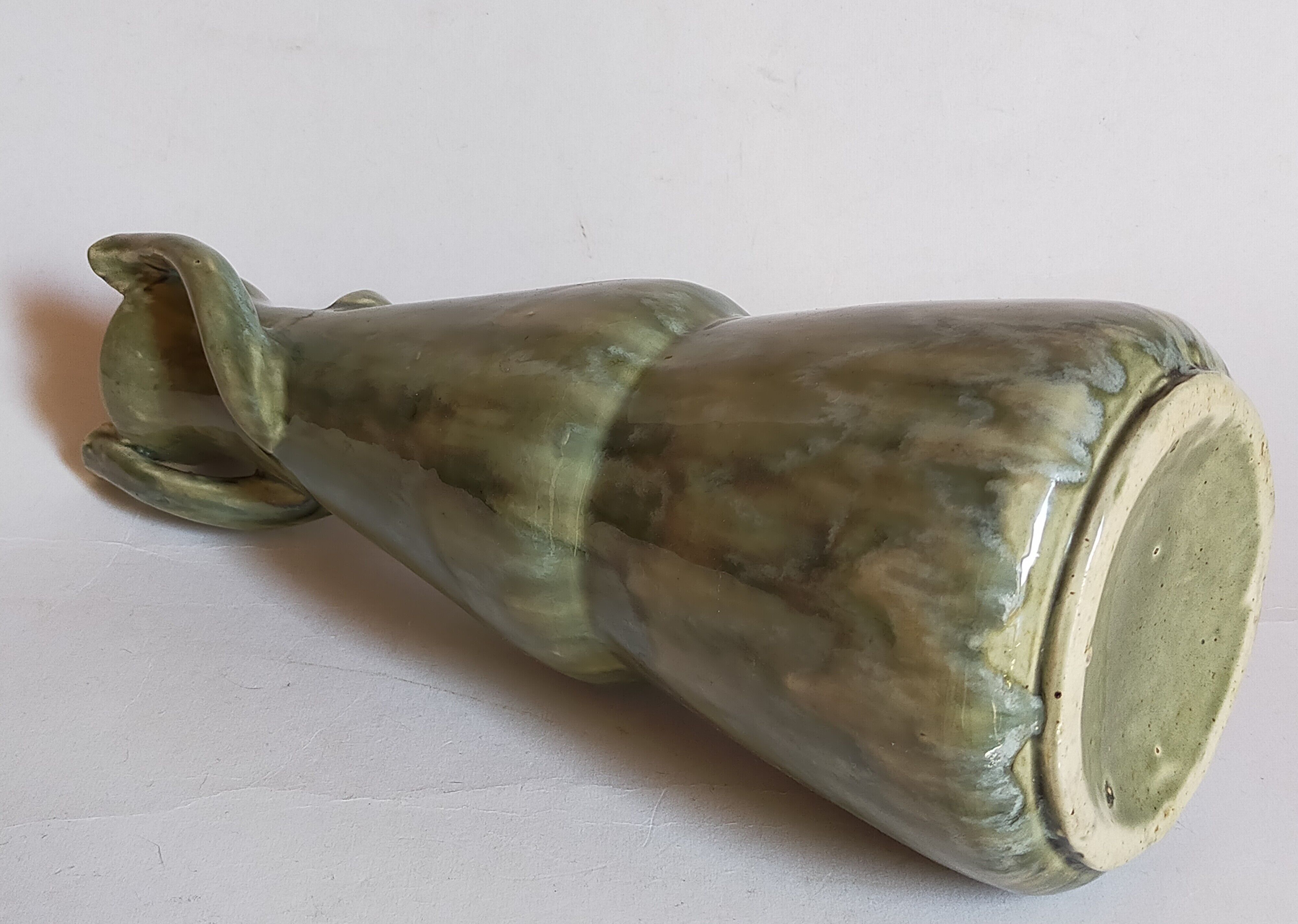 Slurry soliflora vase with stem enamel Art-Nouveau early twentieth century