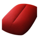 Pouf Ligne Roset, red tweed fabric, excellent condition.