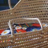 Wicker baby bassinet