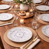 Set of 11 Royal Boch plates – Copenhagen blue decor – Belgian earthenware – Ø