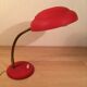 Lampe de bureau flexible rouge années 50 vintage