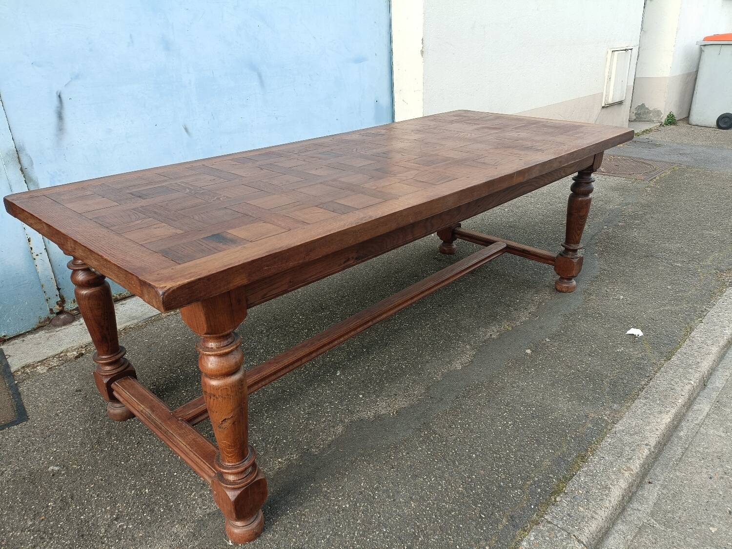 Large oak farmhouse table