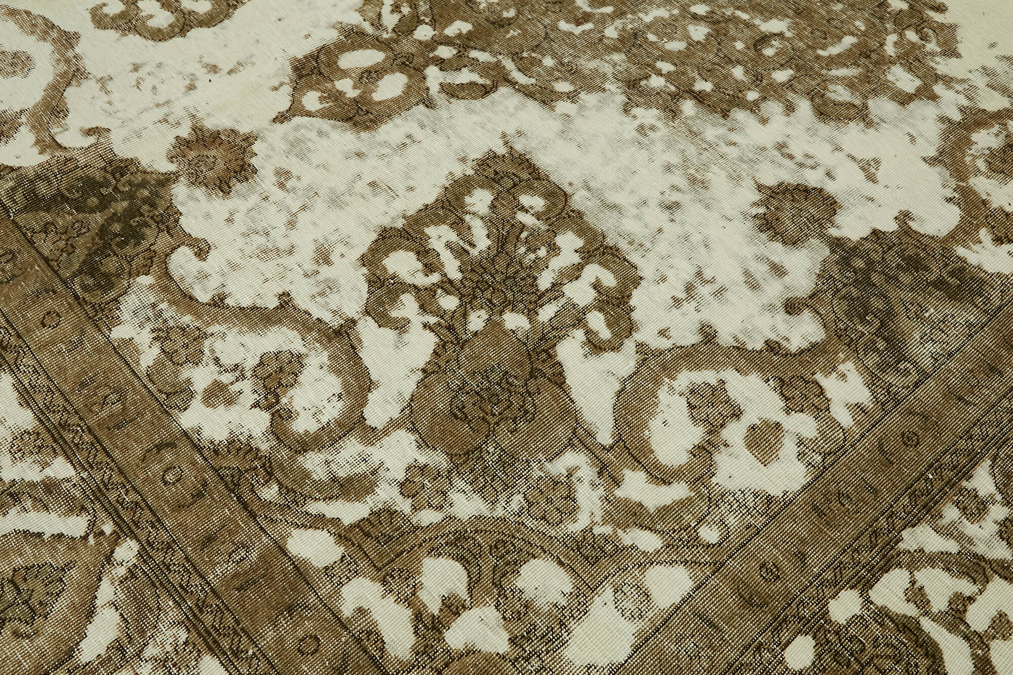 Handmade Oriental Decorative 1980s 290 cm x 365 cm Beige Wool Carpet