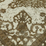 Handmade Oriental Decorative 1980s 290 cm x 365 cm Beige Wool Carpet