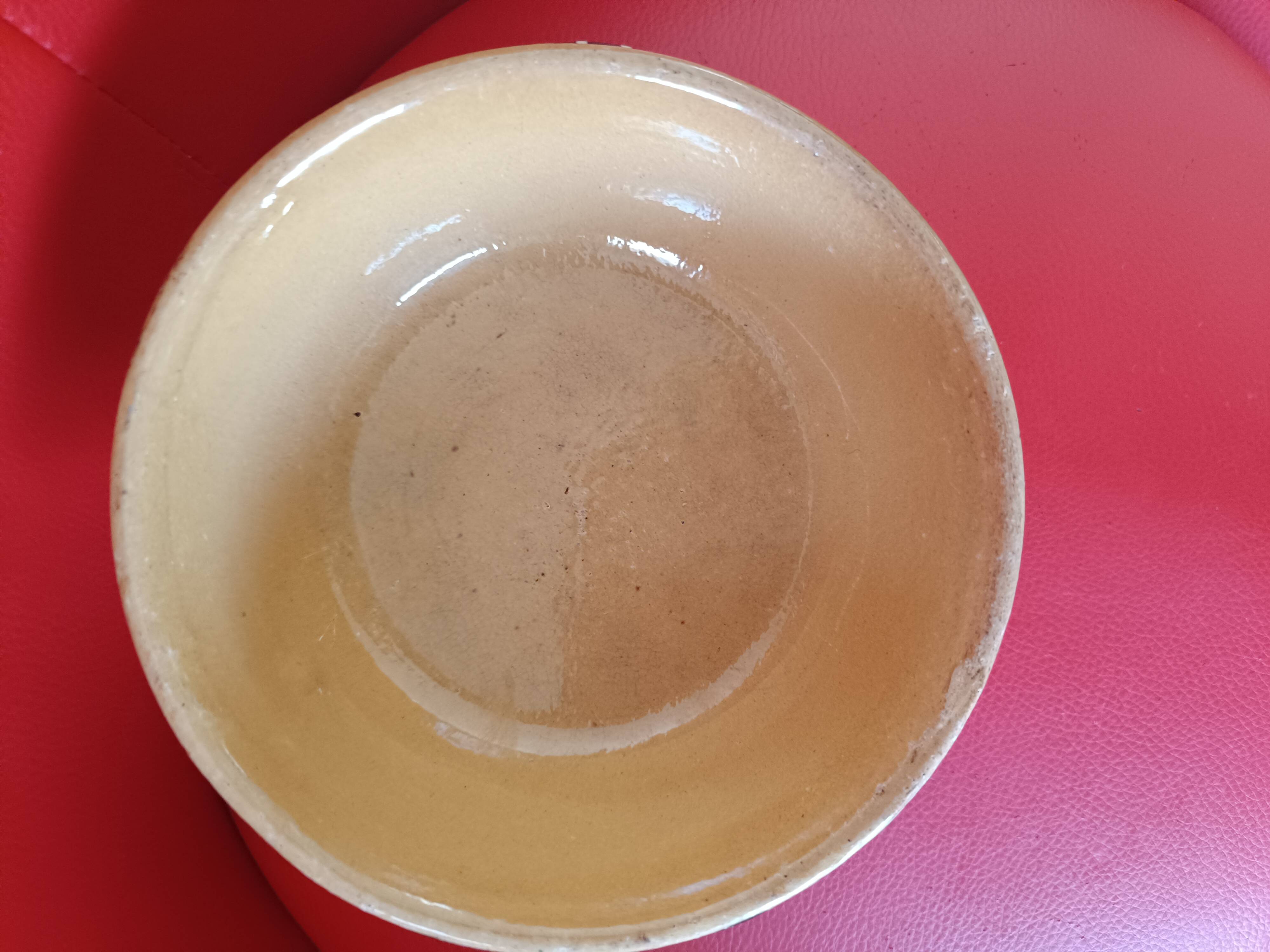 Alsatian enamelled stoneware bowl.