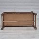 1960s, Danish bench, dark solid oak wood, plywood.