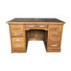 Oak schoolmaster's desk - vintage 1950