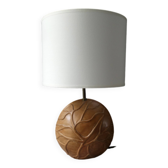 Carved wooden lamp from the 70s