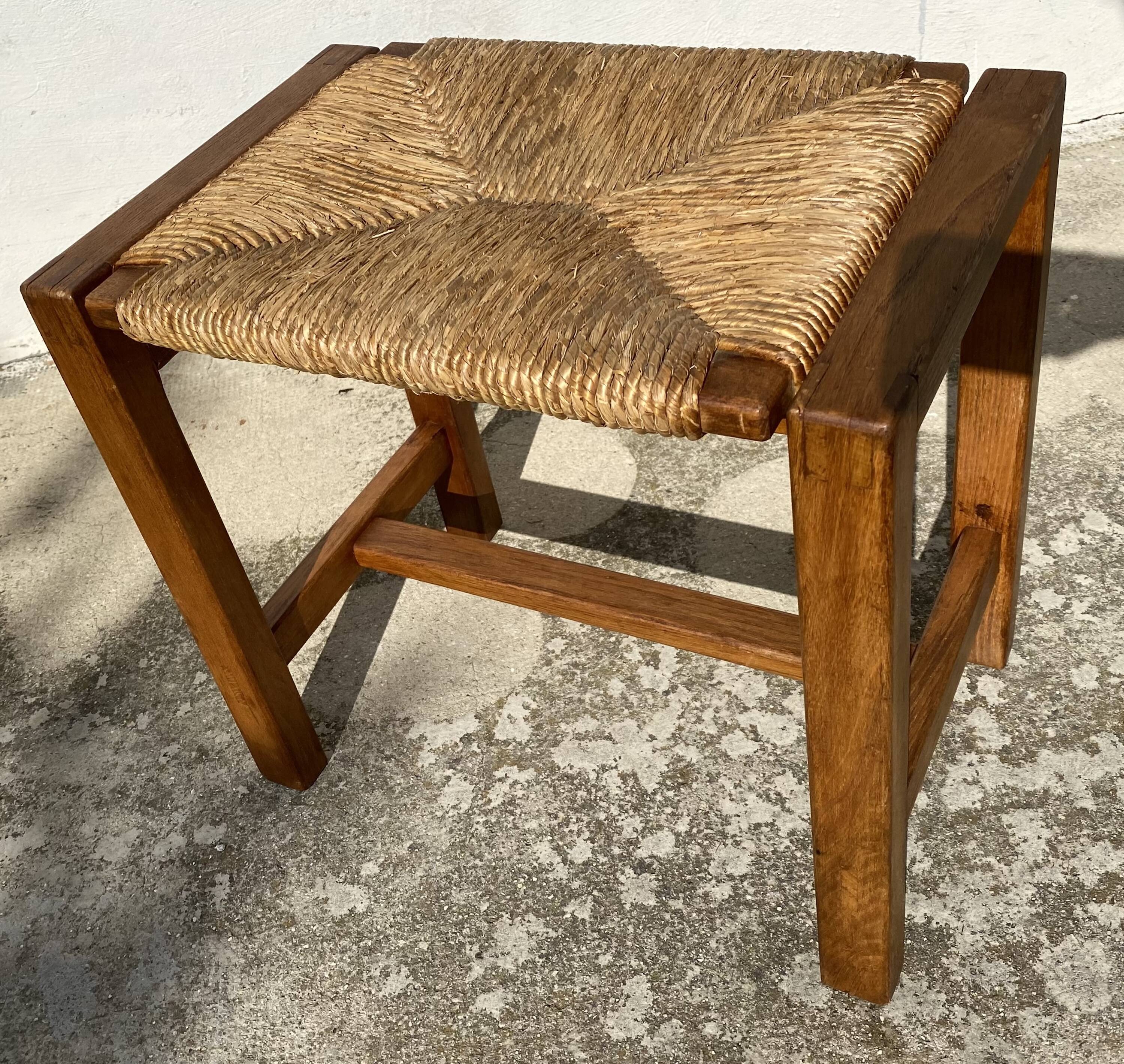 Vintage 1970s REGAIN straw stool