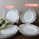 Set of 8 floral design plates | D.R.B. Limoges porcelain