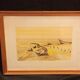 Aquarelle originale signée V. Brunet – « Bateaux sur le rivage »