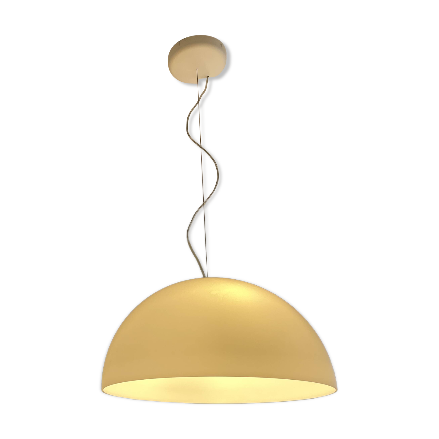 2 glass suspensions model Sonora438 by Vico Magistretti for Oluce