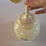 luminaire suspension vintage ceramique blanche fleurs bleue