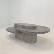 Table basse en pierre fossile, Magnussen Ponte, années 1980