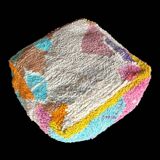Moroccan wool pouf