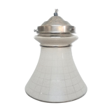 Sixties frosted glass hanging lamp