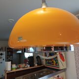 Vintage opaline orange pendant lamp “viro”