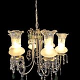 French-style silver chandelier with Swarovski crystal pendants, 1980