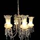 French-style silver chandelier with Swarovski crystal pendants, 1980