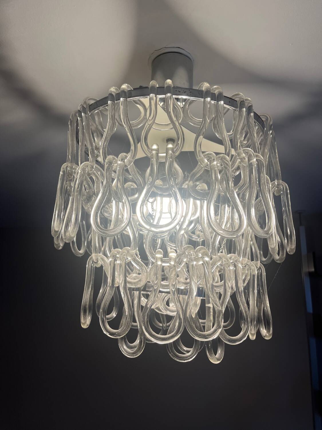 Italian design chandelier 1970