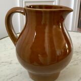 Glazed stoneware pitcher Digoin Sarreguemines 60s