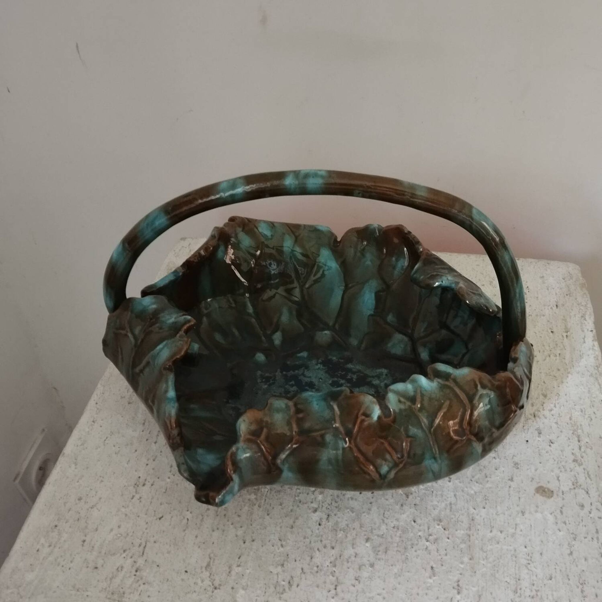 Coupe céramique art-nouveau Clement Massier