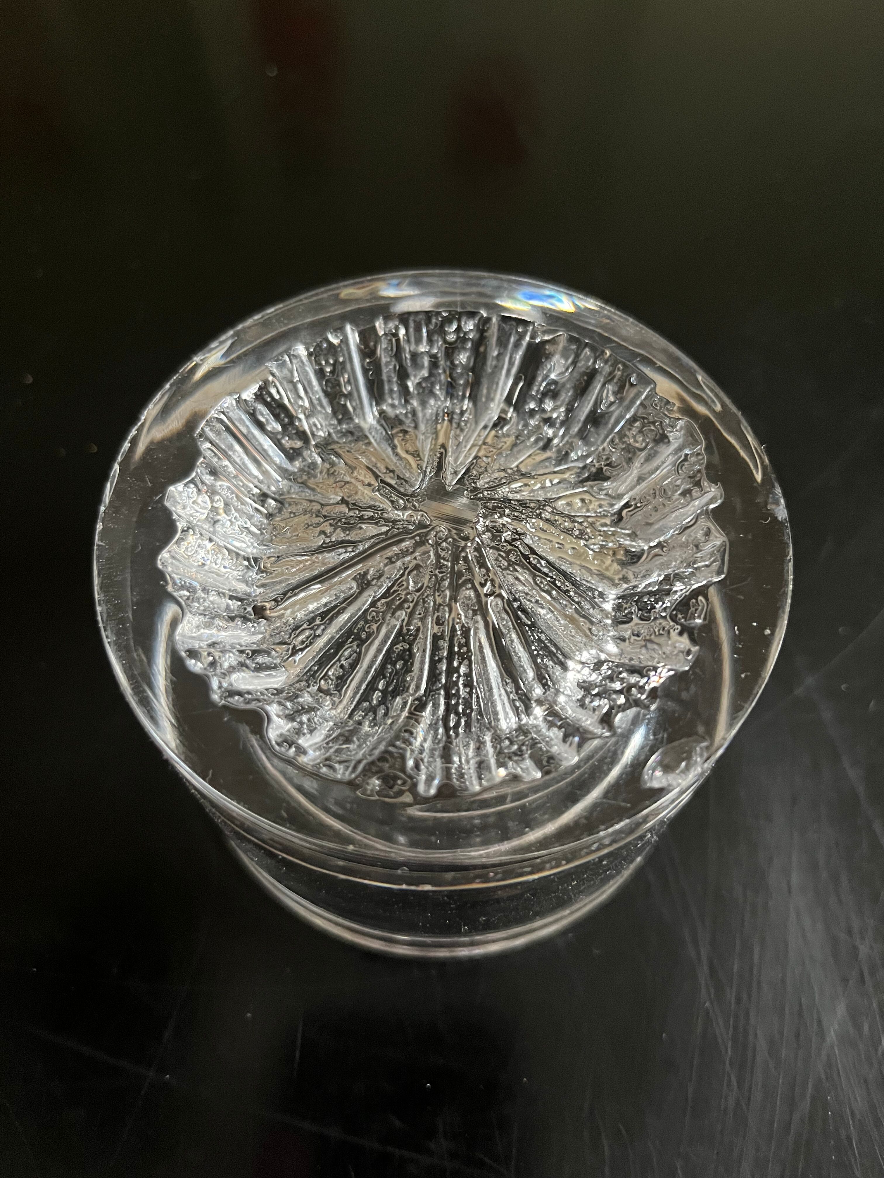 Round ashtray Daum crater model