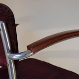 1930s Brown-red Bauhaus chair by W.H. Gispen