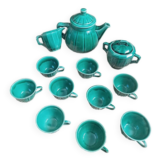 70s emerald green tea set