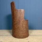 Old Swedish painted wooden trunk chair