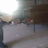 Trumeau mirror art-deco marquetry marble wood