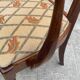 Fauteuil de bureau ancien en merisier et tissu