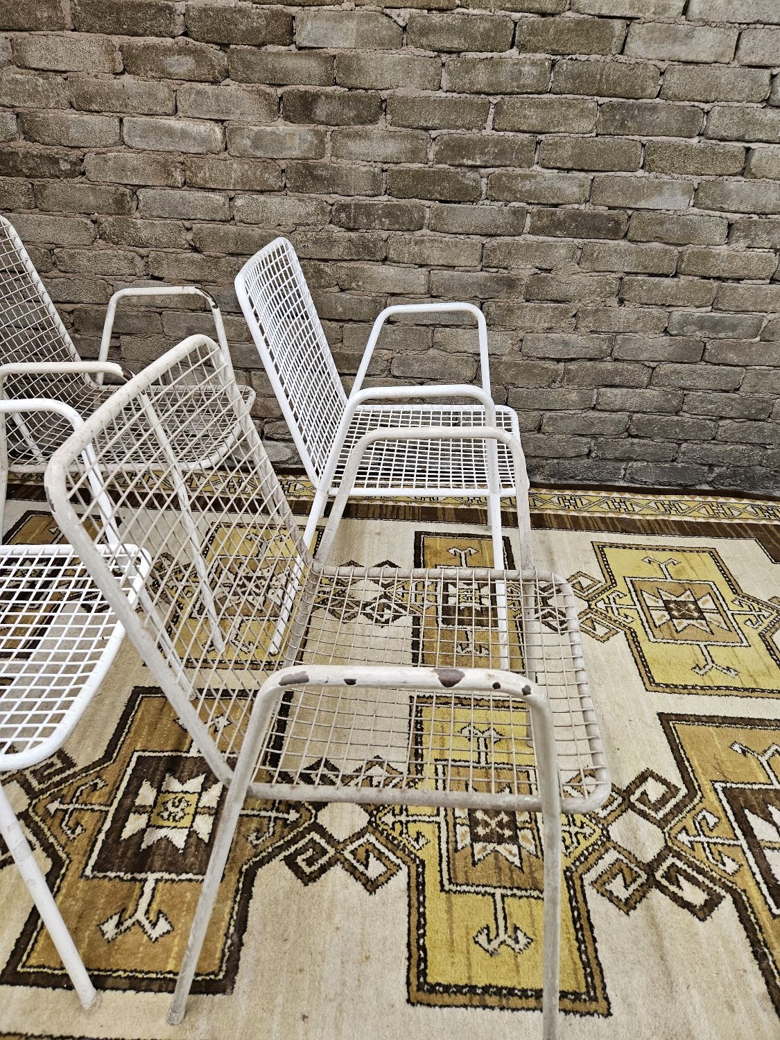 Set of 6 chairs and 1 rocking chair Rio by Emu 1960