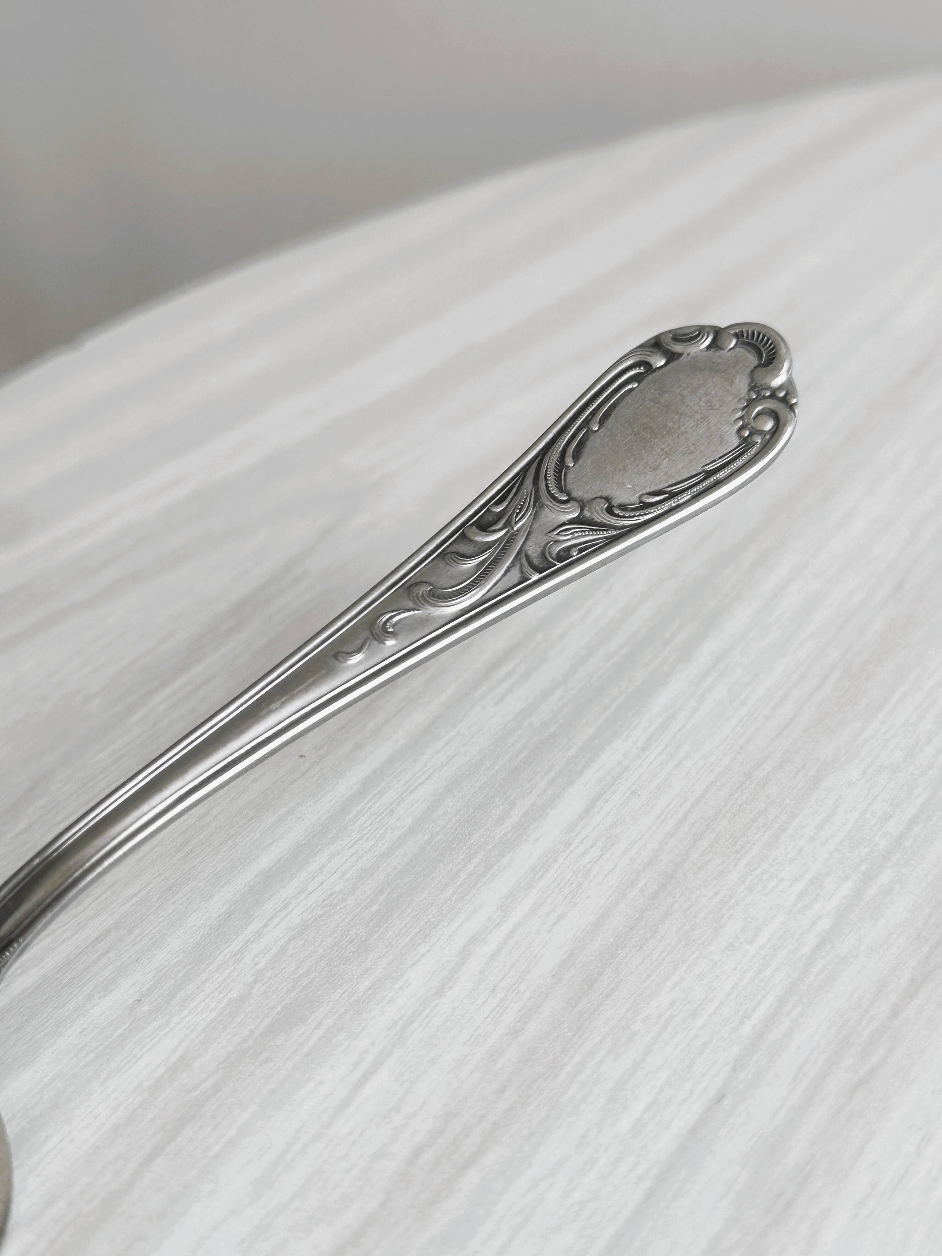 Silver metal cake server Louis XV 1818 Polida.