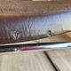 6 chrome sled armchairs Soudexvinyl brown vintage Skaï 70s
