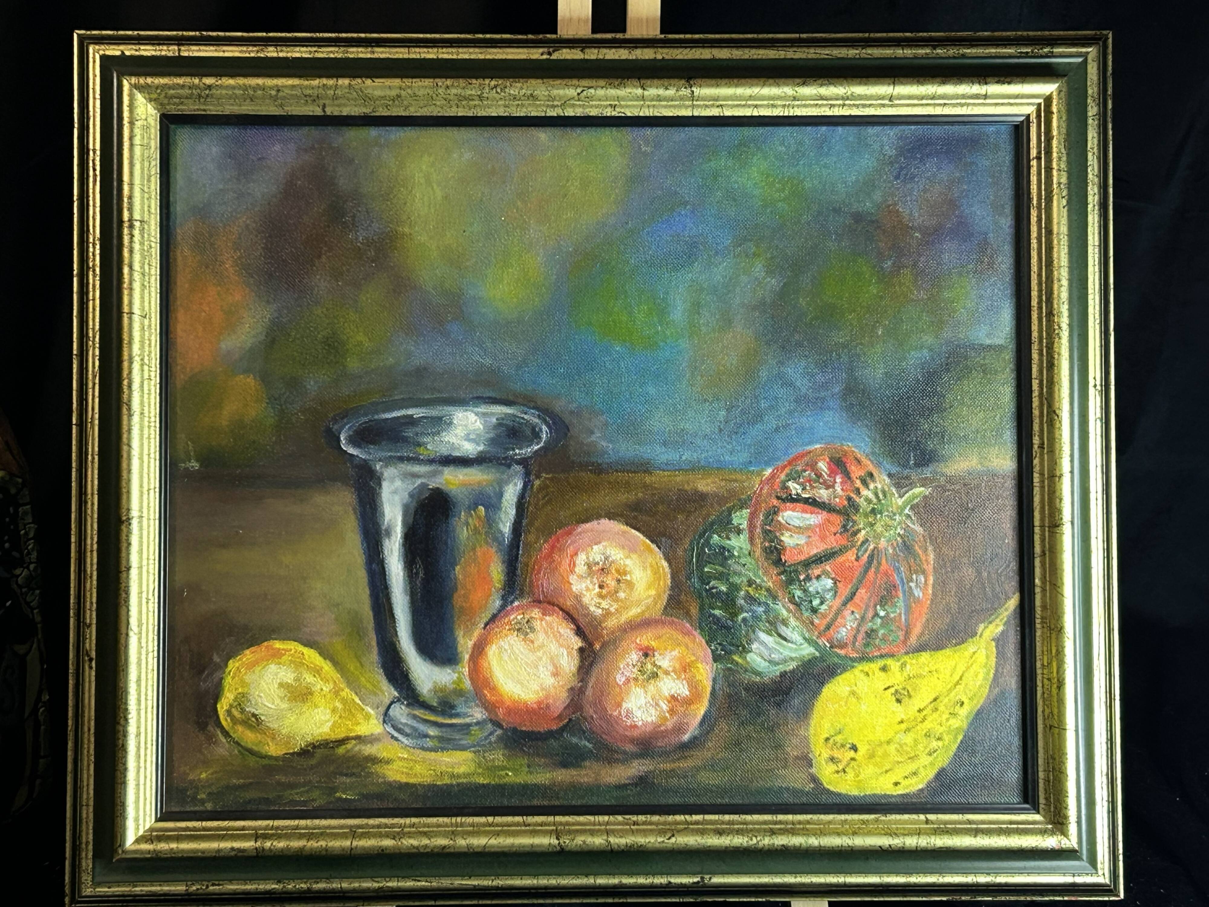 Modern School, 20th Century - Oil on canvas - Still life with fruit - 1999