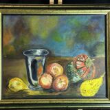 Modern School, 20th Century - Oil on canvas - Still life with fruit - 1999