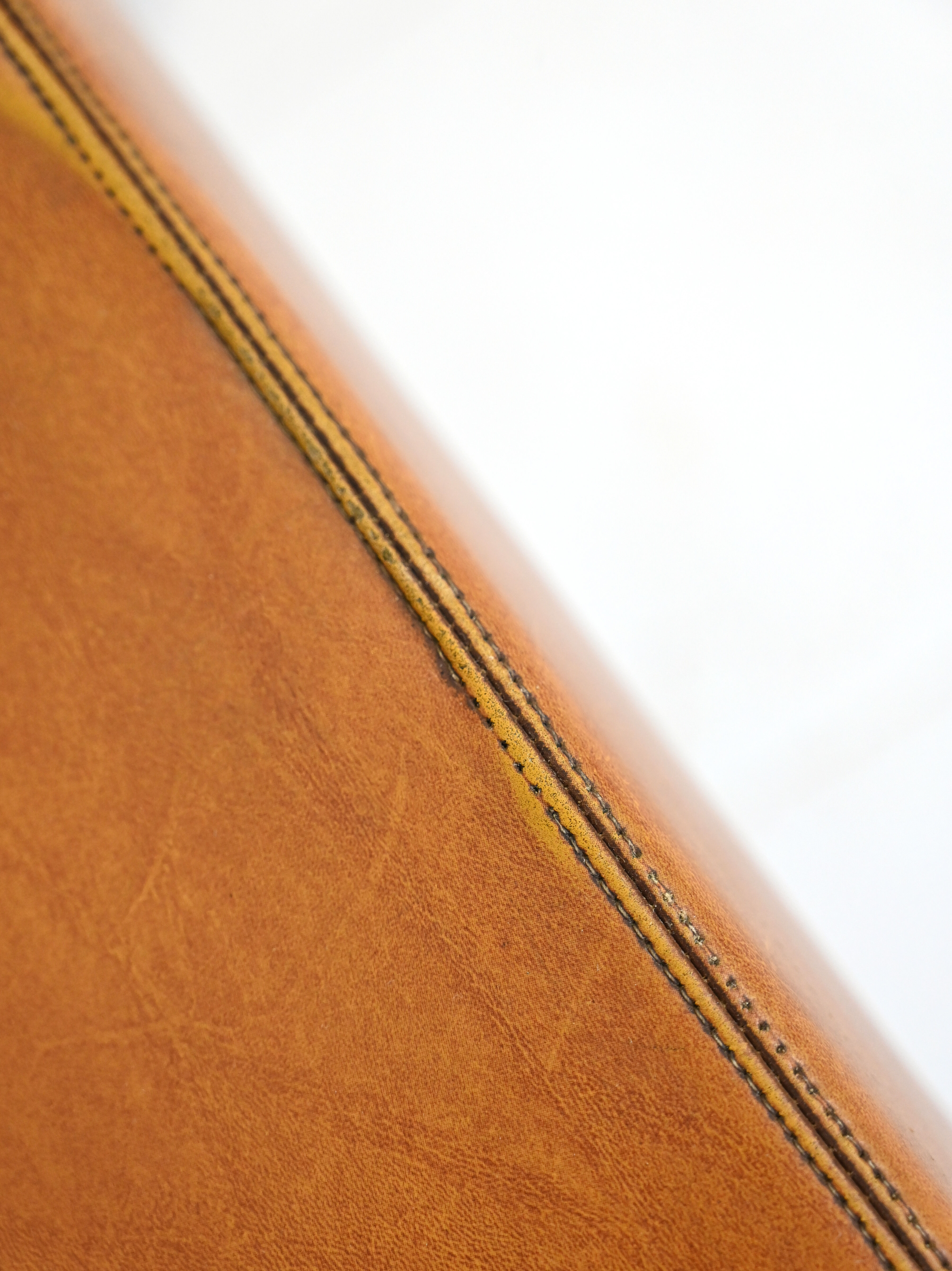 Pair of vintage Danish teak and leather armchairs