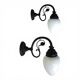 Set of 2 Art Nouveau Brass Wall Lights