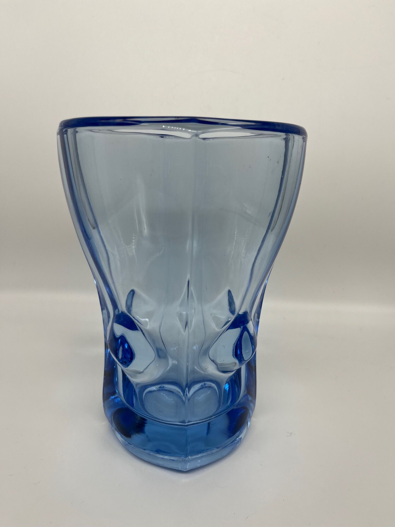 Blue glass vase 1950