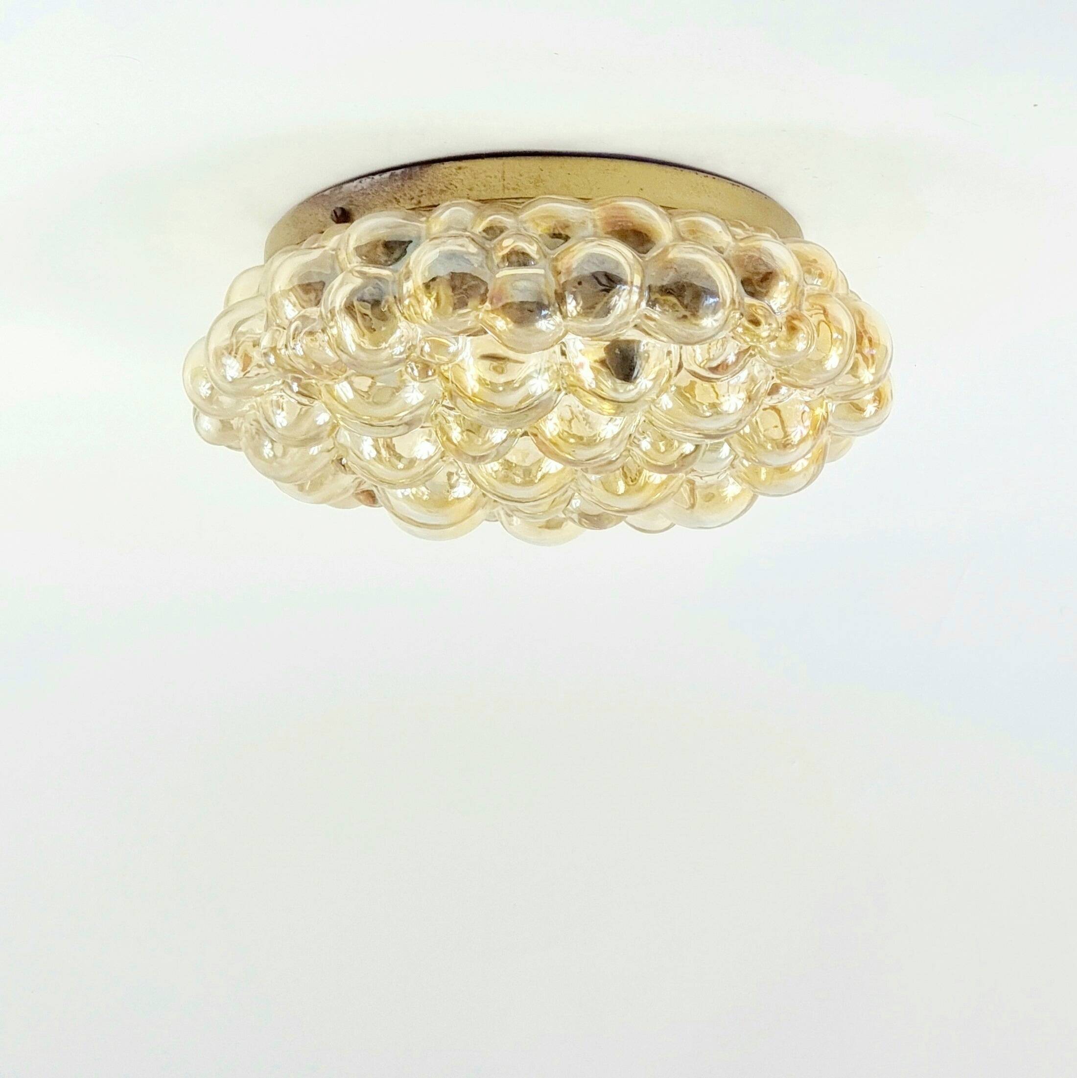 Large Mid-Century Modern Bubble Glass Ceiling Light by Helena Tynell, 1960s